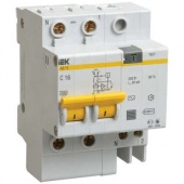 Выключатель автоматический дифференциального тока 2п C 40А 30мА тип AC 4.5кА АД-12 ИЭК MAD10-2-040-C-030