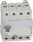 Выключатель диф. тока 4п 25А 30мА тип AC DX3 Leg 411702