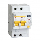 Выключатель автоматический дифференциального тока 2п C 32А 30мА тип A 4.5кА АД-12М ИЭК MAD12-2-032-C-030