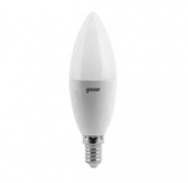Лампа светодиодная 6.5Вт свеча 3000К тепл. бел. E14 520лм 150-265В GAUSS 103101107