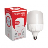 Лампа светодиодная высокомощная LED 30Вт цилиндр 6500К холод. бел. E27 176-240В (переходник на Е40 в комплекте) ЭКОНОМКА Eco30wHWLEDE2765