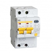 Выключатель автоматический дифференциального тока 2п C 40А 100мА тип AC 4.5кА АД-12 ИЭК MAD10-2-040-C-100