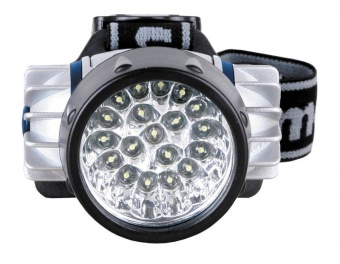 Фонарь налобный LED 5323-19Mx (19 ультра ярких LED 4 режима; 3хR03 в комплекте; метал.) Camelion 8138