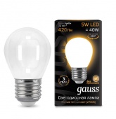 Лампа светодиодная Filament Шар E27 5Вт 2700К OPAL GAUSS 105202105
