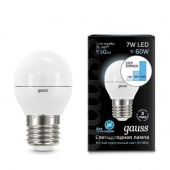 Лампа светодиодная LED Globe 7Вт E27 4100К step dimmable (диммир.) Gauss 105102207-S