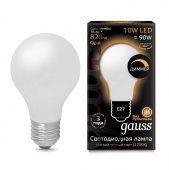 Лампа светодиодная Filament A60 E27 10Вт 2700К OPAL диммир GAUSS 102202110-D