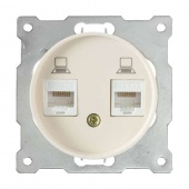 Механизм розетки комп. 2-м СП Florence RJ45 кат.5e беж. 1E20901301 OneKeyElectro 2172795