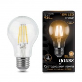 Лампа светодиодная Filament A60 E27 10Вт 2700К GAUSS 102802110