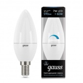 Лампа светодиодная Led Candle-dim E14 7Вт 4100К диммируемая Gauss 103101207-D