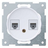 Механизм розетки комп. 2-м СП Florence RJ45 кат.5e бел. 1E20901300 OneKeyElectro 2172772