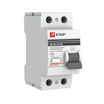 Выключатель дифференциального тока (УЗО) 2п 40А 30мА тип AC ВД-100 PROxima (электромех.) EKF elcb-2-40-30-em-pro